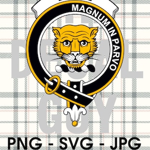 Scottish Clan Little Crest Badge: SVG PNG JPG for Vinyl, Sublimation