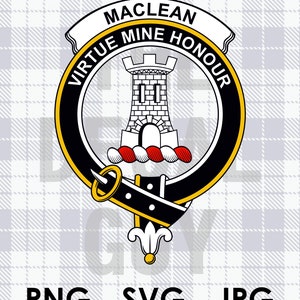 MacLean Scottish Clan Crest: SVG, PNG, JPG Files
