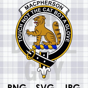 MacPherson Scottish Clan Crest Badge: SVG, PNG, JPG for Vinyl & Sublimation
