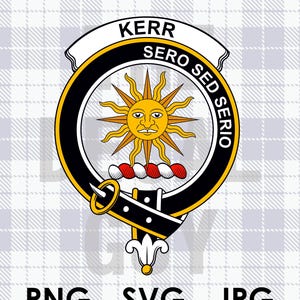 Kerr Scottish Clan Crest Badge: SVG, PNG, JPG for Sublimation & Vinyl Cutting