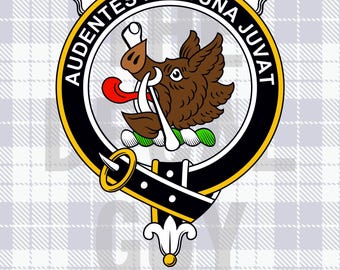 MacKinnon Scottish Clan Crest: PNG SVG JPG-bestanden voor vinyl, sublimatie en laser