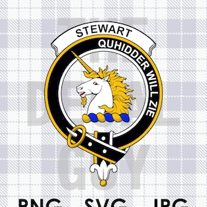 Stewart of Appin Scottish Clan Crest Badge (PNG SVG JPG)