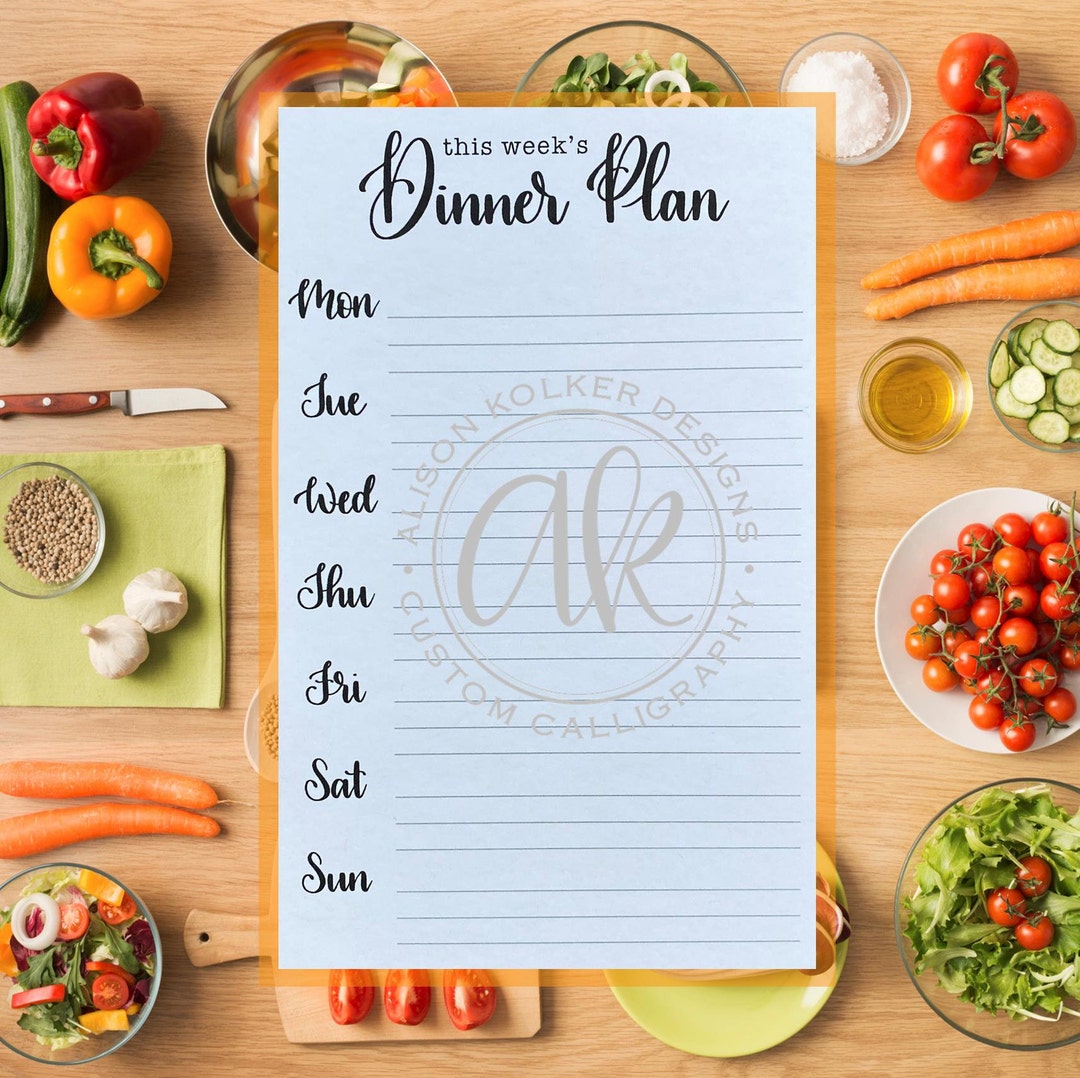 Dinner Planner Costco & Grocery Shopping Lists Modern Etsy