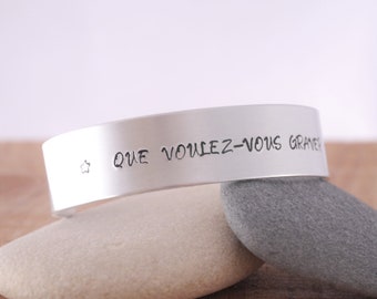 50-character metal custom bracelet - customizable rush bracelet - Custom jewelry - Quote and punchline