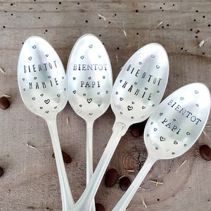 Engraved coffee spoon Soon Grandma - Soon Grandpa - Pregnancy announcement - Future grandparents - Pregnancy gift