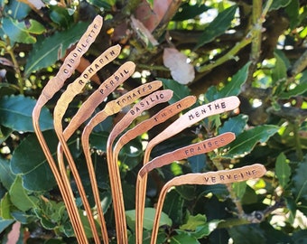 Garden labels to personalize - Plant markers - Vegetable garden accessory - Gift idea to personalize - Gardening gift