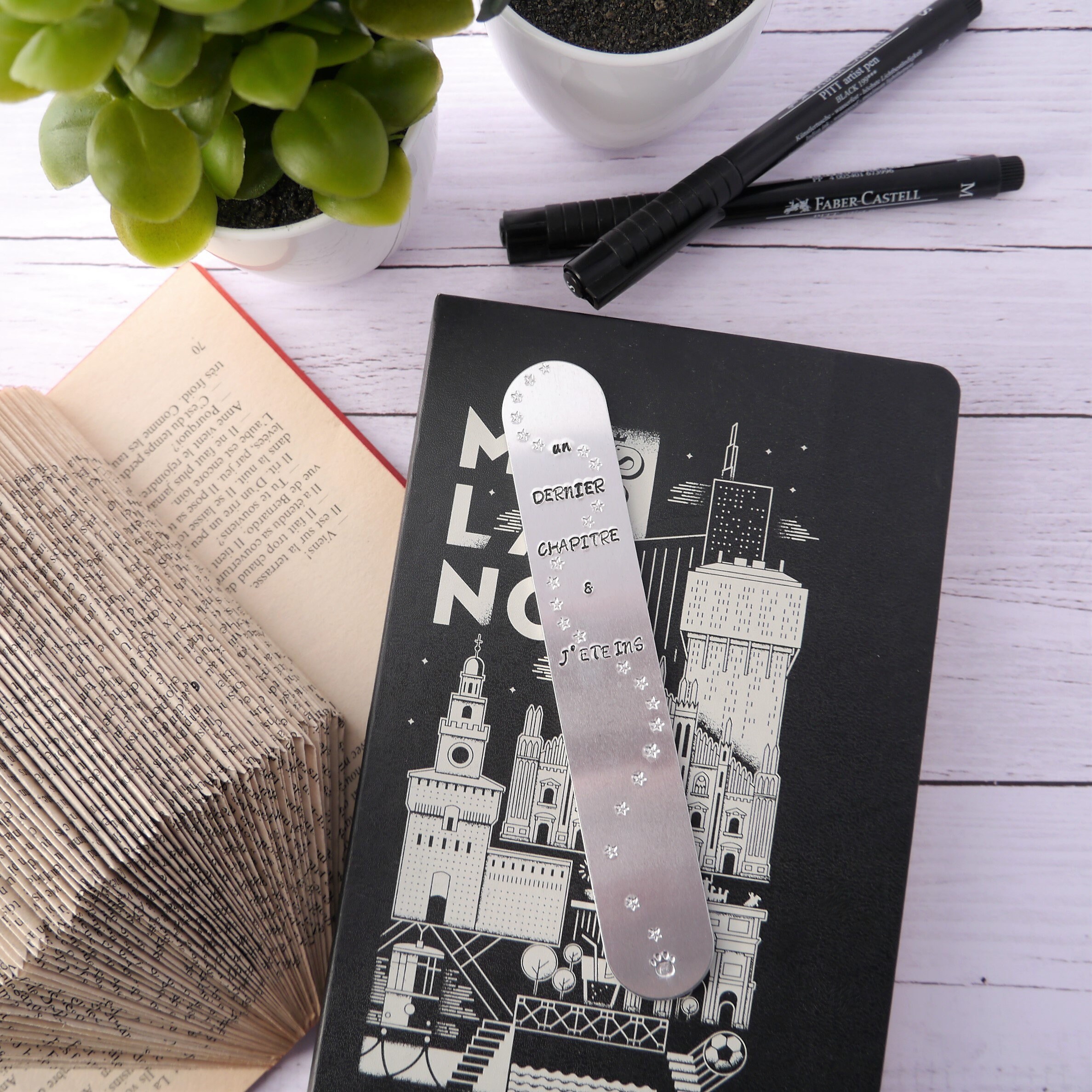 Hand Engraved Metal Bookmark One Last Chapter and I Turn off Etsy