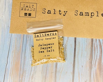Jalapeño Pepper Sea Salt • SaltNerds Salty Sampler • .5oz • Foodie GIft • Free Shipping!!