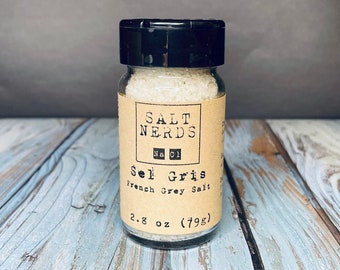 Sel Gris Shaker • 2.8 oz • French Grey Salt • SaltNerds • Foodie GIft • Housewarming • Happy Birthday • Wedding Gift • Dad