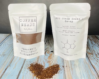 CoffeeNerds • Choose 2 • Host Gift • Coffee Sampler • Coffee Lover Gift • Roasted Coffee Bean • C8H10N4O2 • Best Selling Item • Foodie