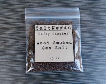 Wood Smoked Sea Salt • SaltNerds Salty Sampler • .5 oz • Foodie Gift for Men • Outdoor Grilling Gift • Dad • Housewarming • Birthday Gift