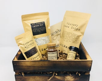 Wood Smoked BBQ Seasoning Gift Box Set • Foodie Gift for Men • Outdoor Grilling Gift • Fathers Day • Dad Gift