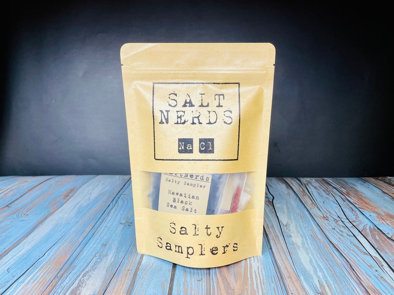 Original Salty Sampler 8 Pack SaltNerds Collection Gourmet Salt Gift Set Foodie Gift for Men Outdoor Grilling Gift Him or Her image 1