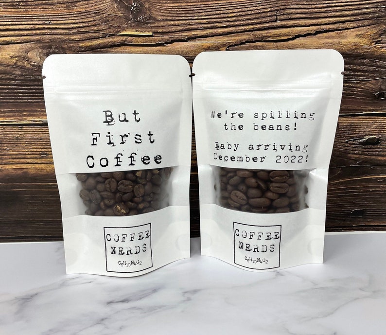 Personalized CoffeeNerds Choose 2 Sampler Pack Micro Roasted Coffee Gift Host Her or Him Roasted Coffee Wedding C8H10N4O2 image 3