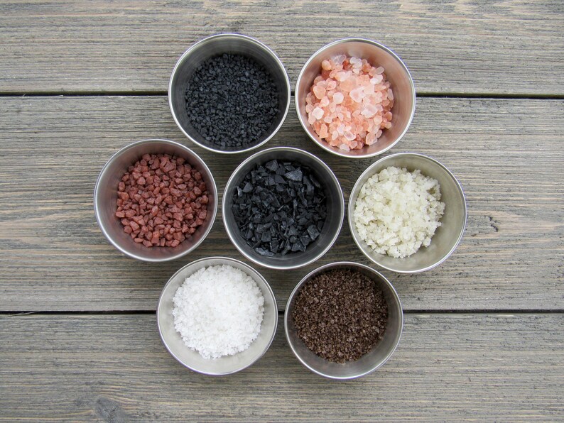 5 Essential Gourmet Salts Salt Sampler Gift Set from Around Etsy