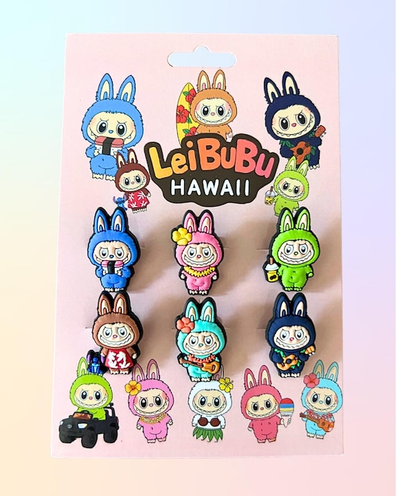 6個パックのカスタム ラブブ ジビッツ - クロックス用チャーム、ハワイ