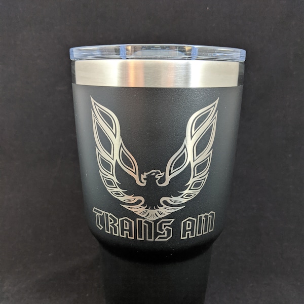 Personalized Laser Etched Trans Am Tumbler