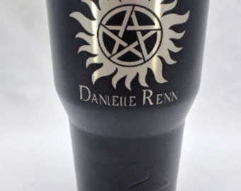 Personalized Supernatural Anti-Possession Tumbler: Laser Etched Stainless Steel Cup