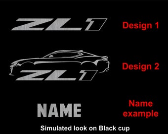 Laser Etched ZL1 Camaro Tumbler - Please read description and all pictures before purchase