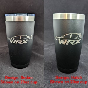 WRX Silhouette personalizable tumbler cup - Please read the description and all pictures before purchase