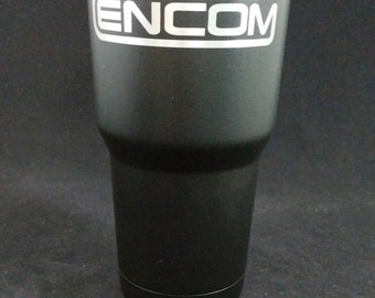 Laser etched Tron Encom tumbler - personalizable - Please read description and all pictures before purchase