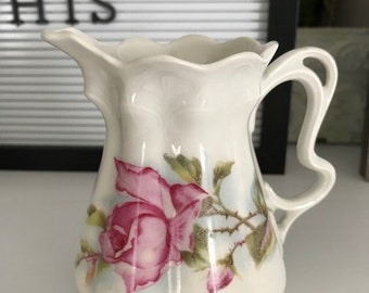 Carl Tielsch Red Rose Pitcher Cream/Milk Creamer