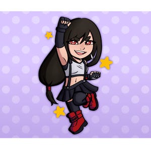 Tifa Uppercut - Double Sided Acrylic Keychain