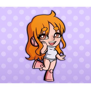 Llavero acrílico de doble cara "Ladrón de Gatos Mandarina"