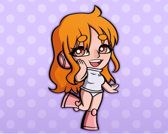 Tangerine Cat Burgler - Double Sided Acrylic Keychain