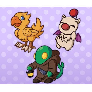 Final Fantasy Creatures Wooden Pin Set