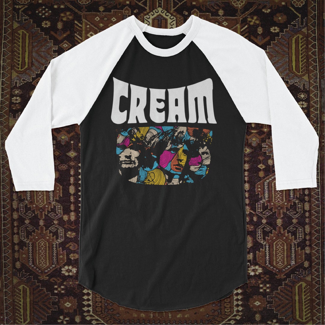 Cream Band Shirt Raglan 3/4 Long Sleeve Shirt Etsy