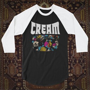 Cream Band Shirt - Raglan 3/4 Long Sleeve Shirt