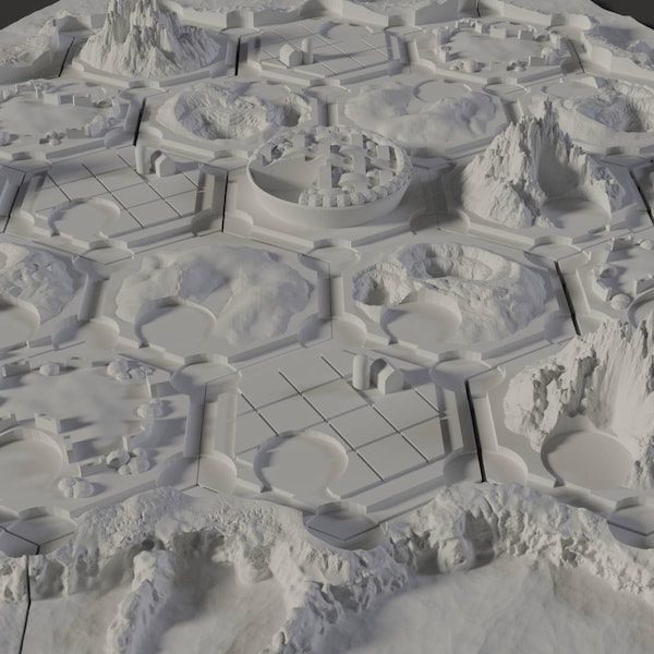 3D Print STL Files for the 3d, Magnetic Game Board compatible with Settlers of Catan