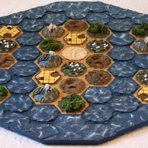 3D Print STL Files for the 3d, Magnetic Game Board Seafarers Expansion compatible with Settlers of Catan