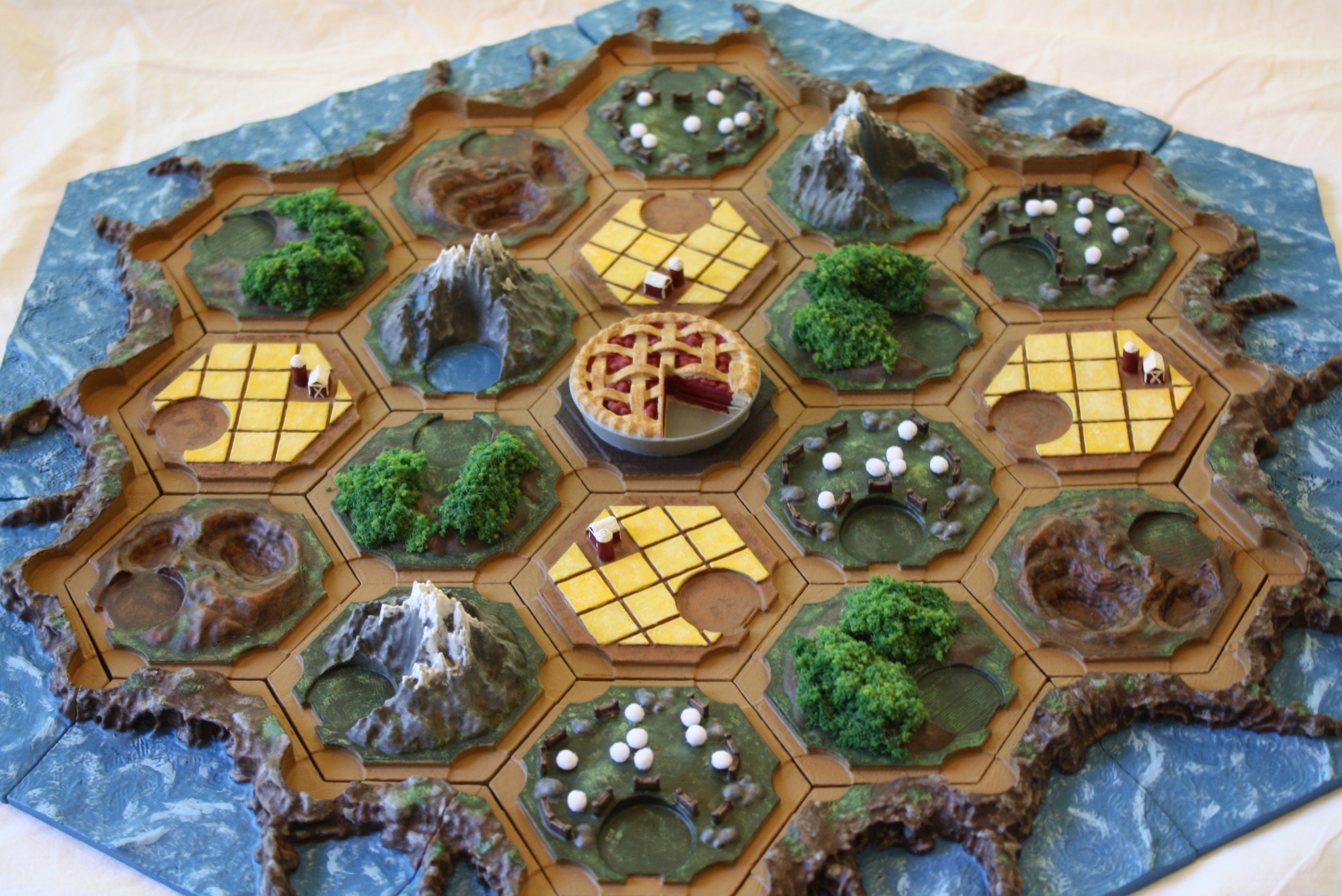 Custom 3D Print, Magnetic Game Board for Settlers of Catan 