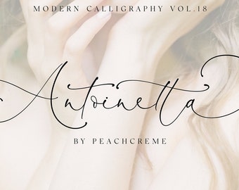 Calligraphy Font, Modern Calligraphy, Stylish Fonts, Wedding Font, Invitation Font, Script Font, Digital Download, Font, Antoinetta font
