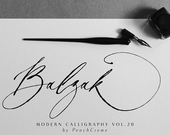 Calligraphy Font, Modern Calligraphy, inky font, Wedding Font, Invitation Font, Script Font, Digital Download, Font, Balzak font, sale font