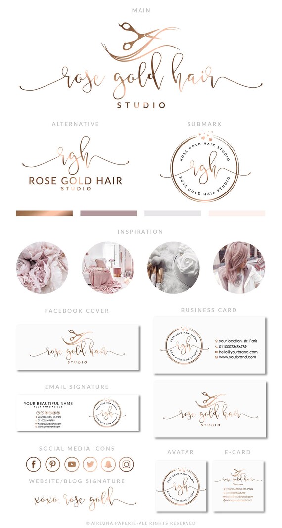 rose gold hairstyle logo