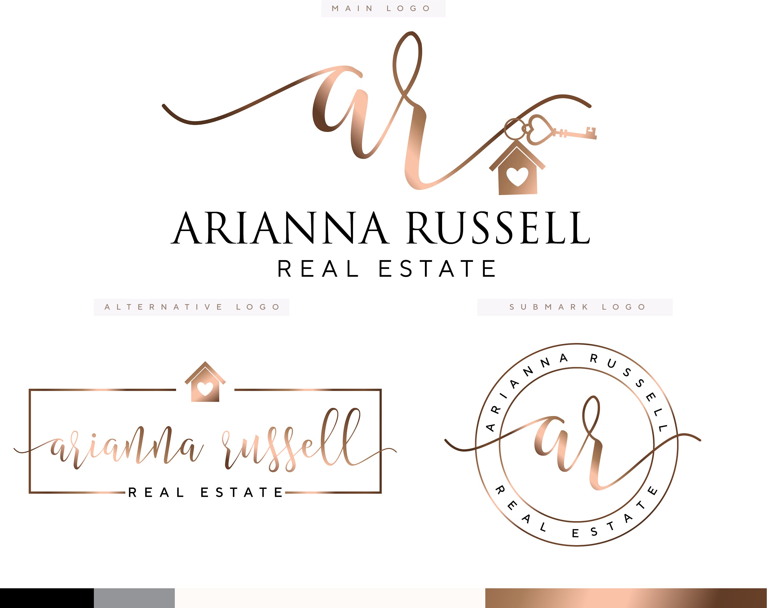 Dream House Key Logo Real Estate Branding Kit Open House Etsy