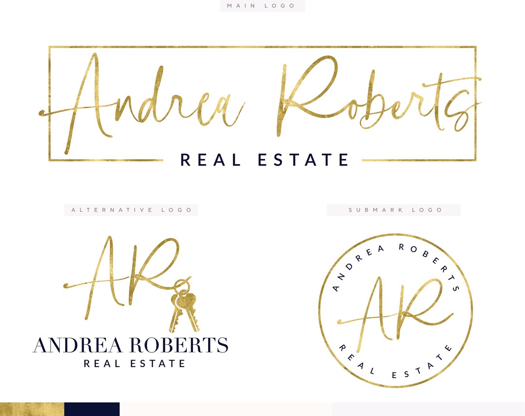 Gold Real Estate Logo Design, House Key Logo, Luxury House Logo Design ...