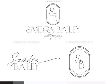 Signature Premade Logo design, Modern Logo Branding Kit, Serif Font Logo Design, Interior Designer Photography Logo Simple Initials Logo