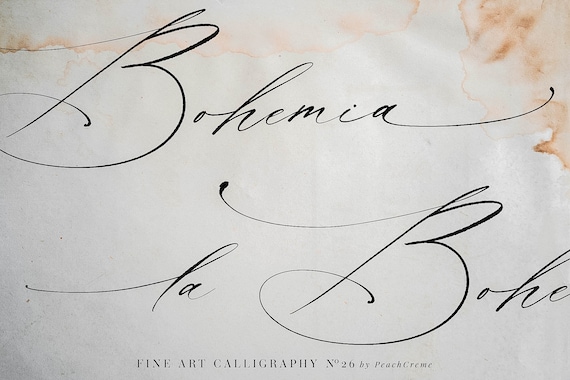 Calligrafia Font Calligrafia Moderna Font Digitali Etsy