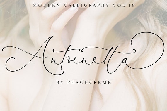 Calligrafia Font Calligrafia Moderna Elegante Font Font Etsy