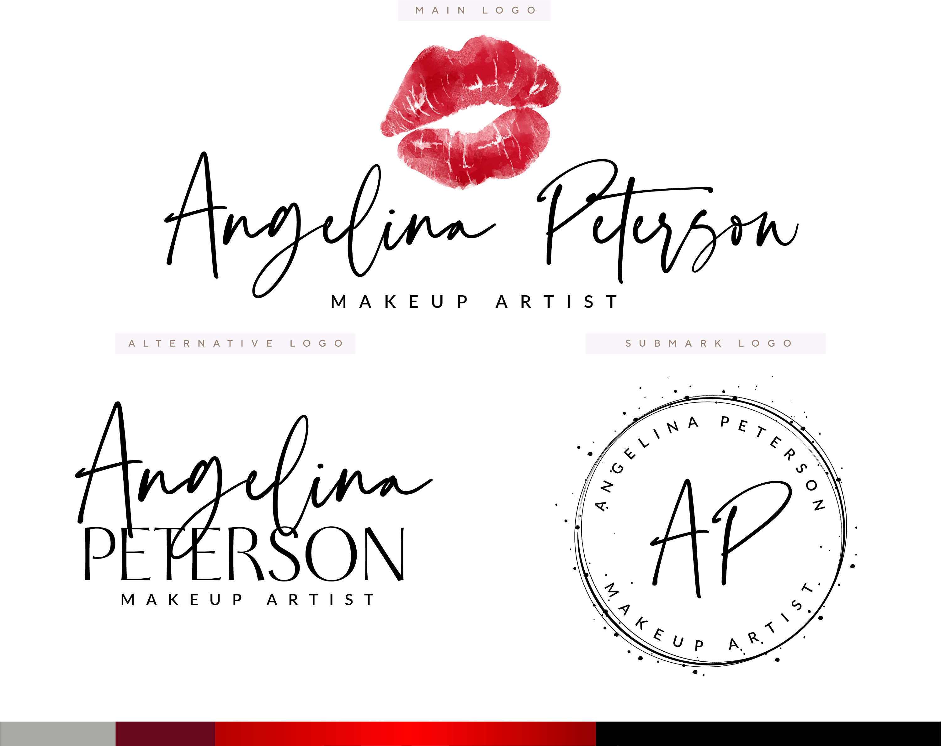 Makeup Artist Logo Design Lips logo MUA logo Beauty Studio  Etsy
