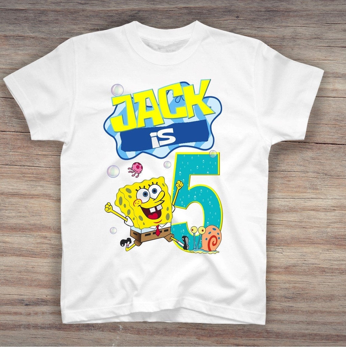 SpongeBob Birthday Tshirt heat transfer ironon for light Etsy