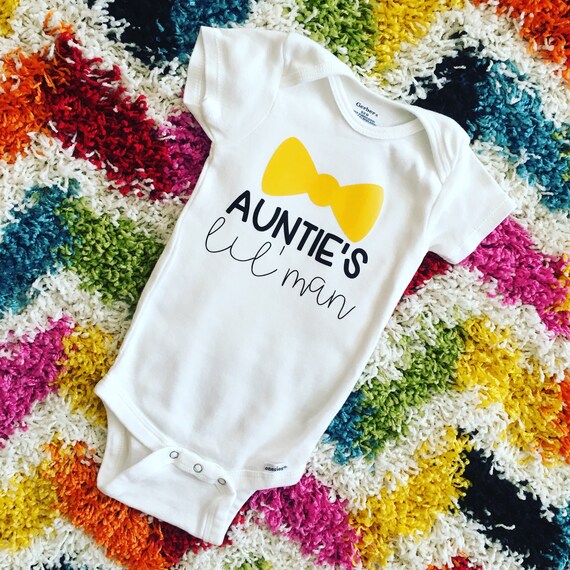 auntie's little man onesie
