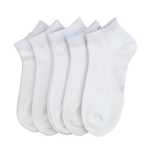 Women Bamboo Ankle Socks Ankle Length Thin Sock Odor Resistant Low Cut Sock 5 Pairs