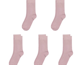 Bamboo Kids Crew Socks School Anti Odor Socks for Boys Girls Uniform Light Weight Flat Seam Socks 5 Pairs