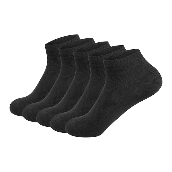 Ultra Thin Women Mesh Bamboo Ankle Breathable Socks for Summer Anti Odor Low Cut Cool Sock 5 Pairs,4-8/9-11