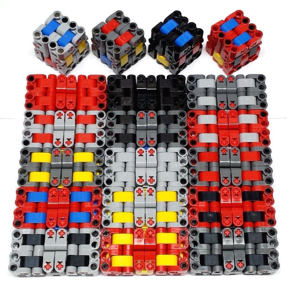 Lego Prebuilt MOC Magic Infinity Folding Fidget Cube,packet Small Size Play Toy 